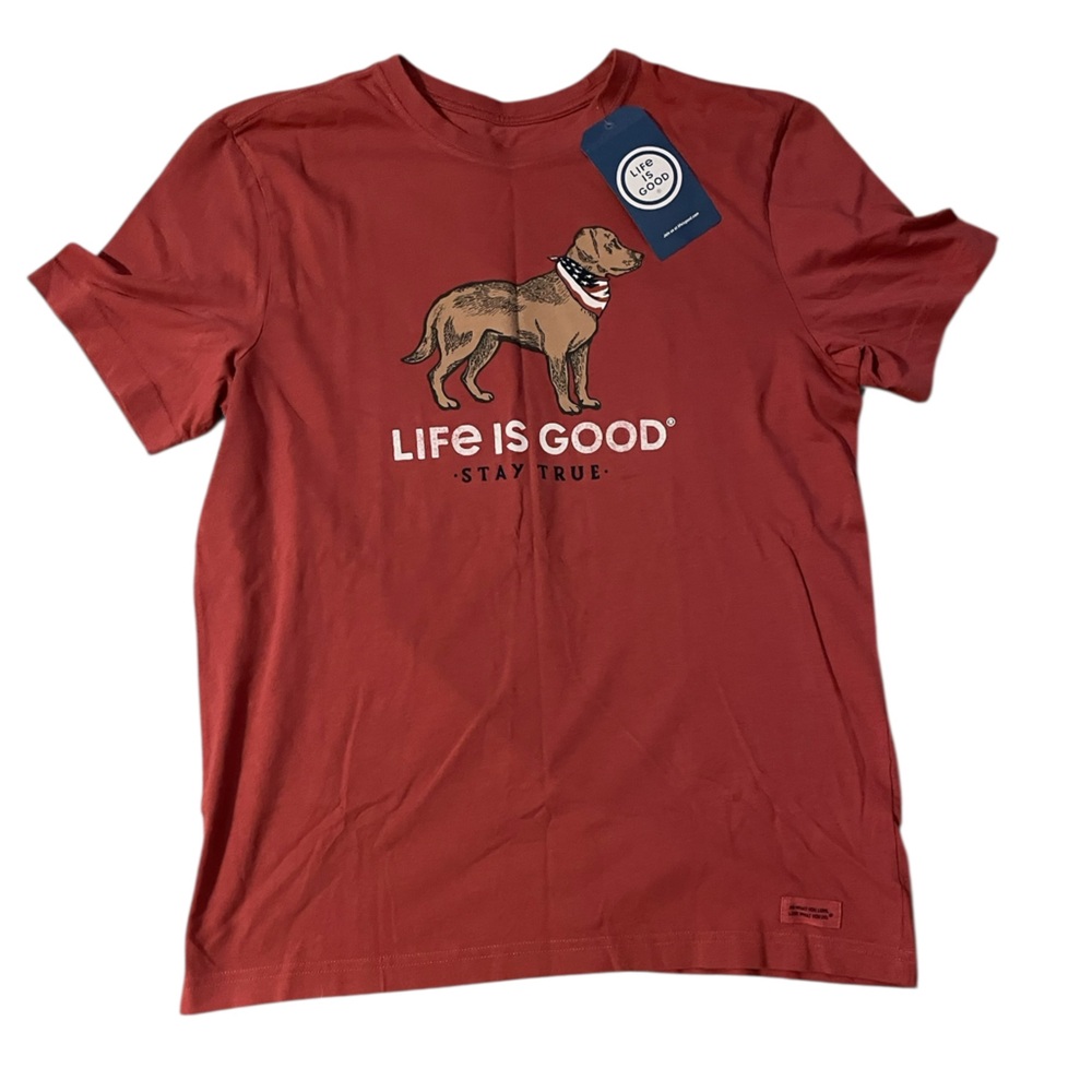 Life is Good Stay True Dog Tee | Medium‎ | NWT | Crusher™ T-Shirt - Red